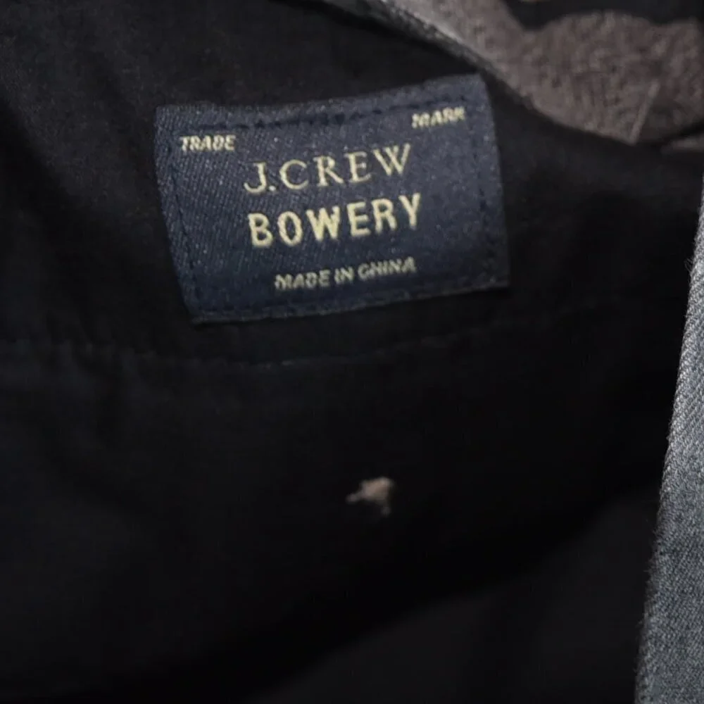 J.Crew Bowery Gray Dress Pants 100% Cotton Classic Trousers Size 32 x 30
